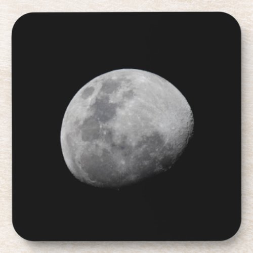 Moon with Black Sky  Zambia South Luangwa Beverage Coaster