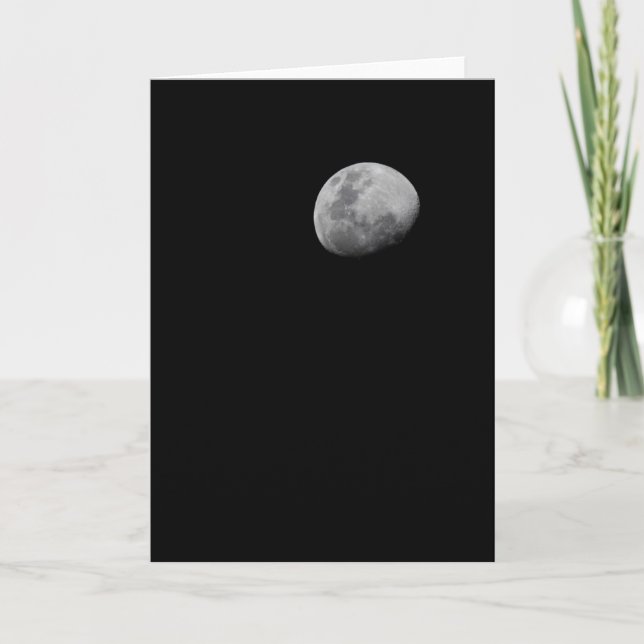 Moon with Black Sky | Zambia, South Luangwa Card (Front)