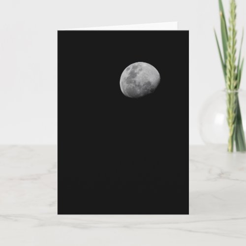 Moon with Black Sky  Zambia South Luangwa Card