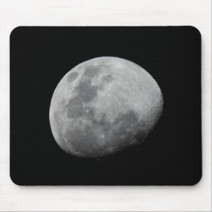 Moon with Black Sky   Zambia, South Luangwa Mouse Pad
