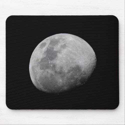 Moon with Black Sky  Zambia South Luangwa Mouse Pad