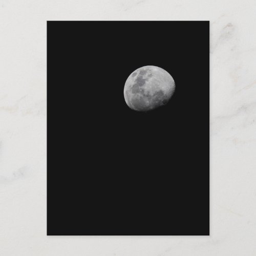 Moon with Black Sky  Zambia South Luangwa Postcard