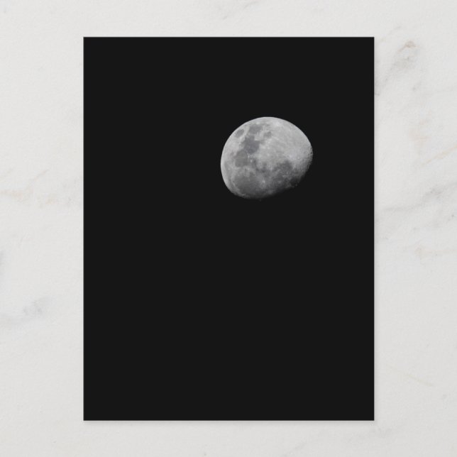 Moon with Black Sky | Zambia, South Luangwa Postcard (Front)