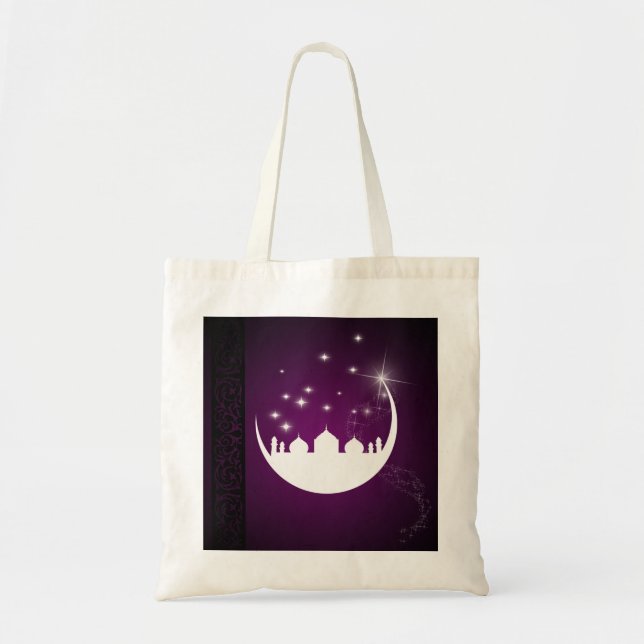 Moon with Mosque Silhouette - Budget Tote (Front)