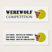 Moon Wolf, Halloween Competition Tickets (Front & Back)