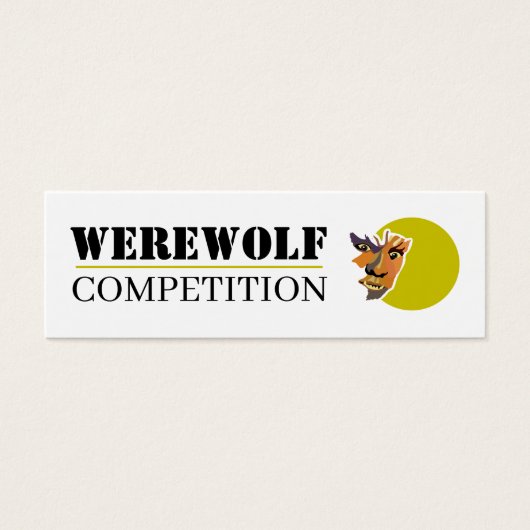 Moon Wolf, Halloween Competition Tickets (Front)