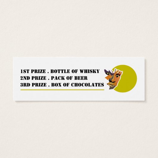 Moon Wolf, Halloween Competition Tickets (Back)