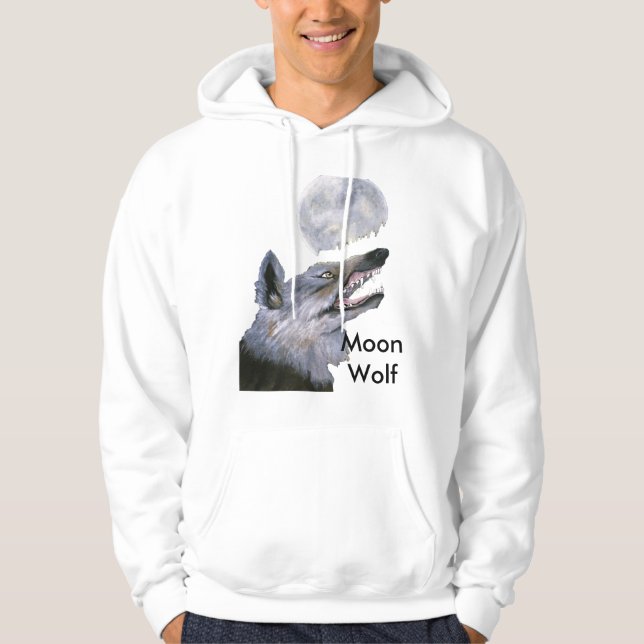 Moon Wolf Helping Homeless People Hoodie (Front)