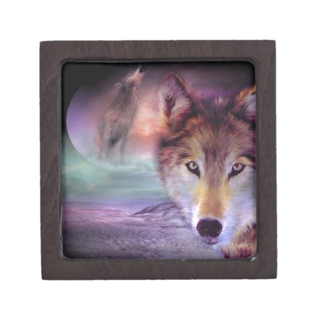 Moon Wolf Jewelry Box (Front)
