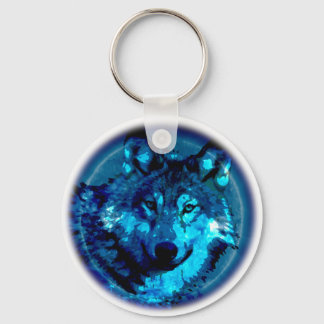 Moon Wolf Keychain