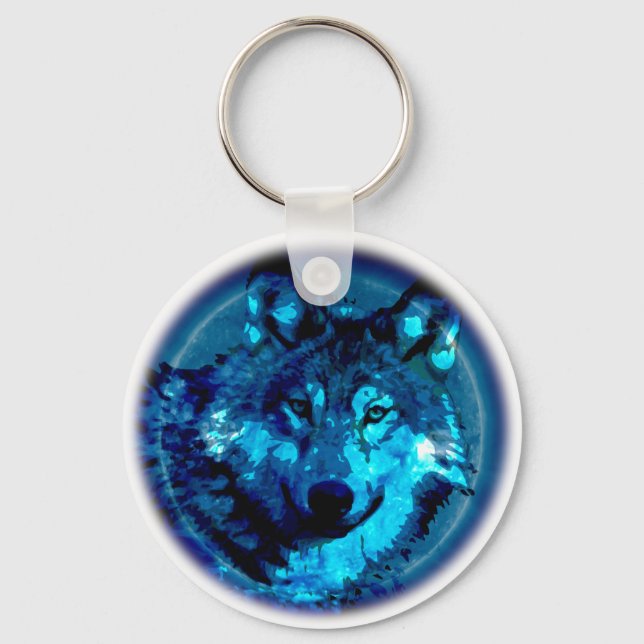 Moon Wolf Keychain (Front)