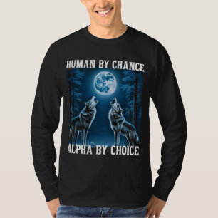 Moon Wolf, Lonely Wolf lone Howling Alpha Wolf Art T-Shirt