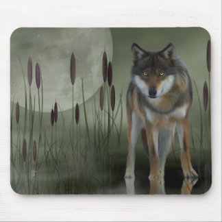 Moon Wolf - Wolf, Animals Mouse Pad