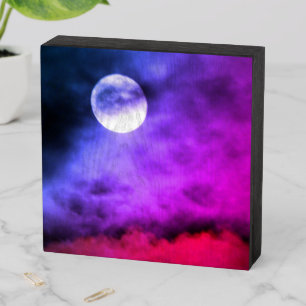 Moon Wooden Box Sign