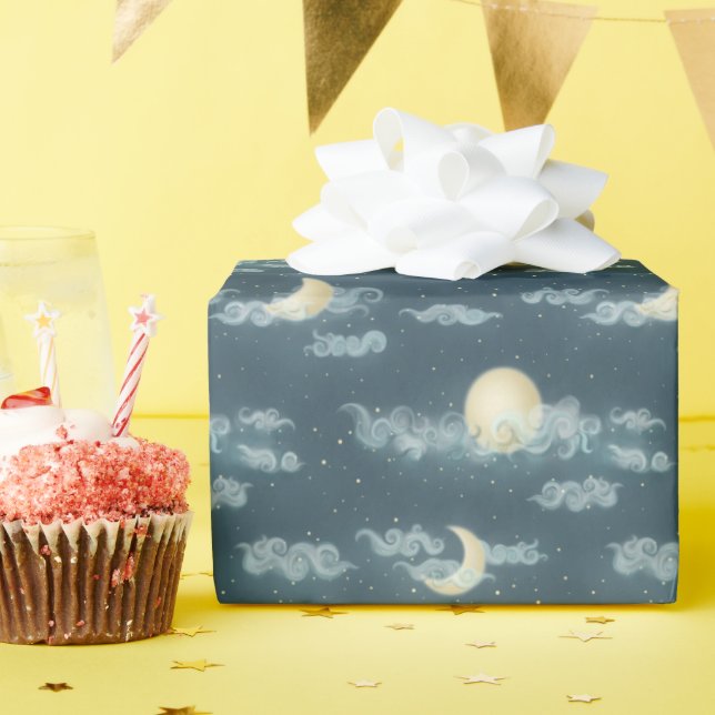 Moon Wrapping Paper (Birthday Party)