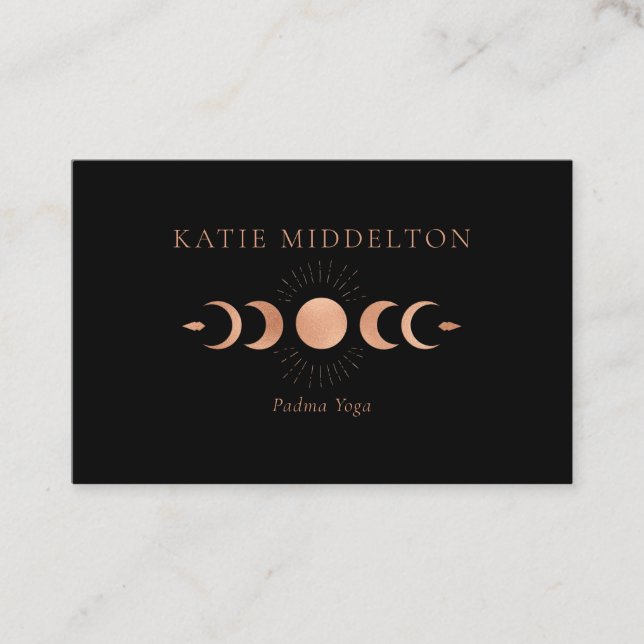 Moon Yoga Reiki Wellness Business Card (Front)