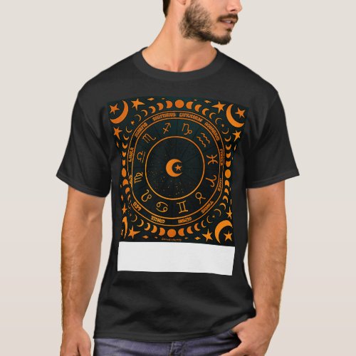 Moon Zodiac Wheel T_Shirt