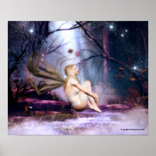 Moonbathing Fairy Poster