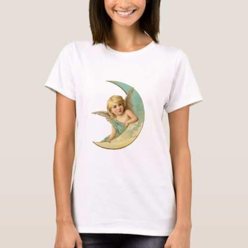 Moonbeam _ Angel and Moon Collage T_Shirt