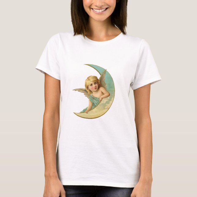 Moonbeam - Angel and Moon Collage T-Shirt (Front)