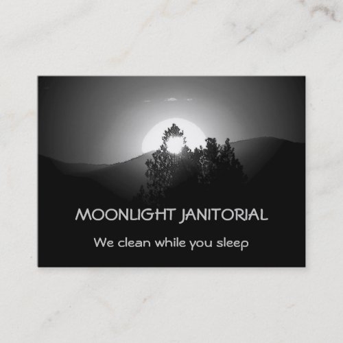 Moonbeam burning tree business card