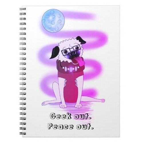 Moonbeam Pug Spiral Notebook