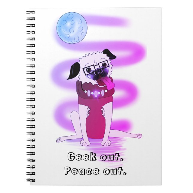 Moonbeam Pug: Spiral Notebook (Front)