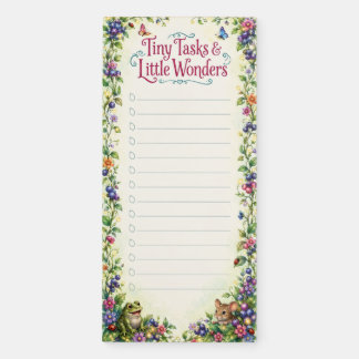 Moonberry Hollow Tiny Tasks & Little Wonders To-Do Magnetic Notepad