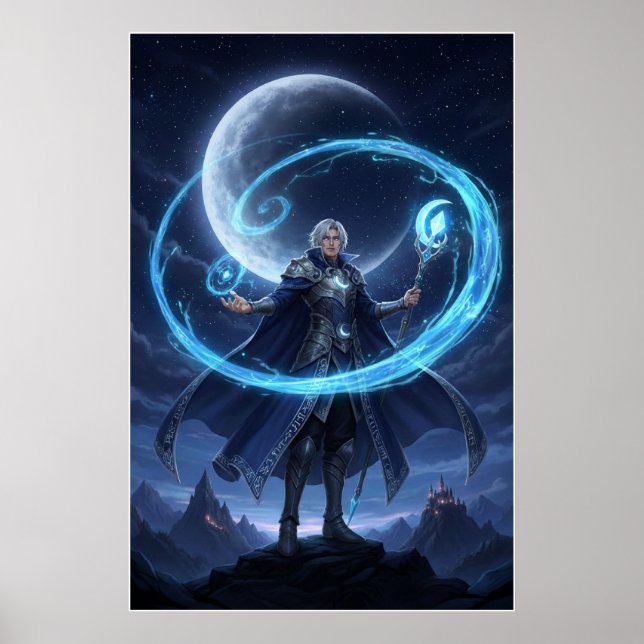 Moonbound Arcane Mage Poster Art (Front)