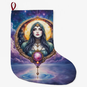 Moonbound Dreamkeeper – Guardian of the Night. Large Christmas Stocking