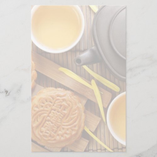 Mooncake and teaChinese mid autumn festival 2 Stationery