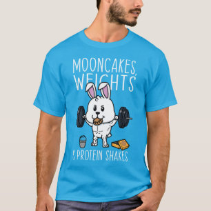 Mooncakes, Weights and Protein Shakes, Funny Gym T-Shirt