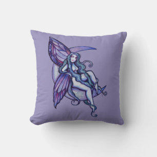 MoonChild Fairy Moon Child Faerie Art Fae Throw Pillow