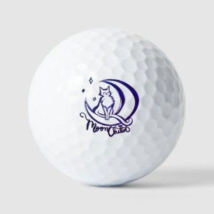 Moonchild Luna Cat Moon Child                      Golf Balls