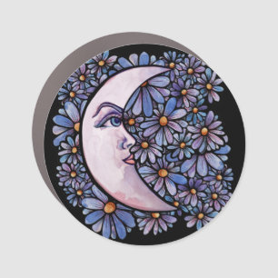 MoonChild Moon Goddess Art Moon Child Purple Car Magnet