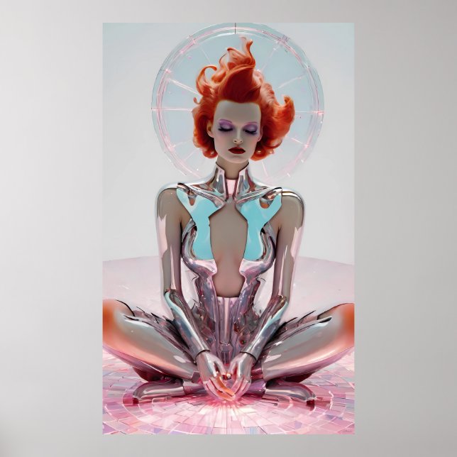 Mooncore Meditation - Ken Gage Surreal Art Poster (Front)