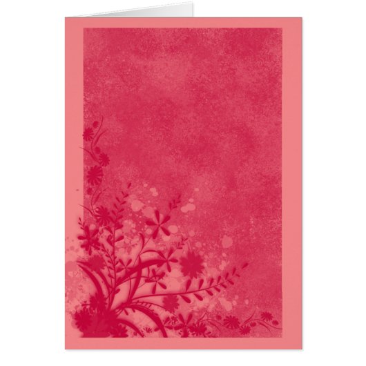 .::MoonDreams::. Floral Hot Pink 2 Note Cards (Front)