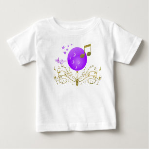 MoonDreams Gold Glitter Music Toddler Ruffle Tee