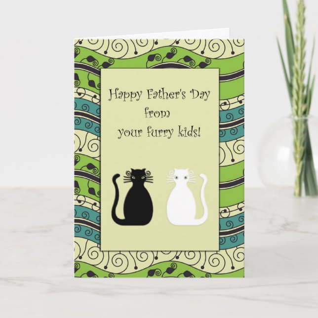 .::MoonDreams::. Happy Father's Day Cats Card (Front)