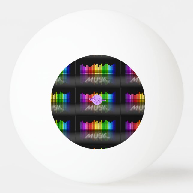 MoonDreams Music Equalizer 3-Star Ping Pong Ball (Front)