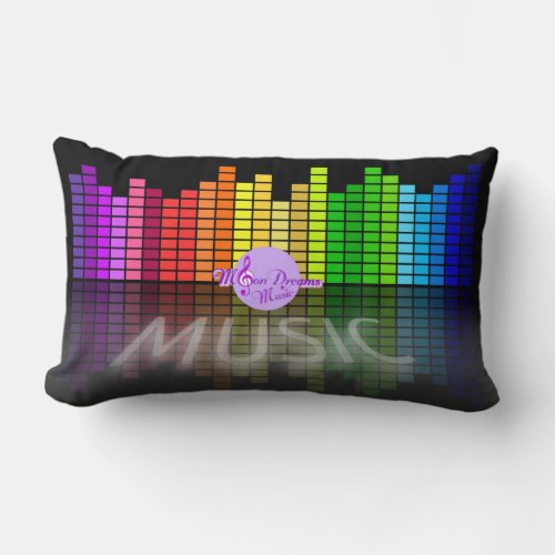 MoonDreams Music Equalizer Lumbar Pillow