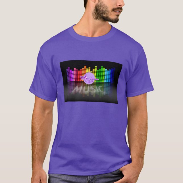 MoonDreams Music Equalizer Mens Purple T-Shirt (Front)