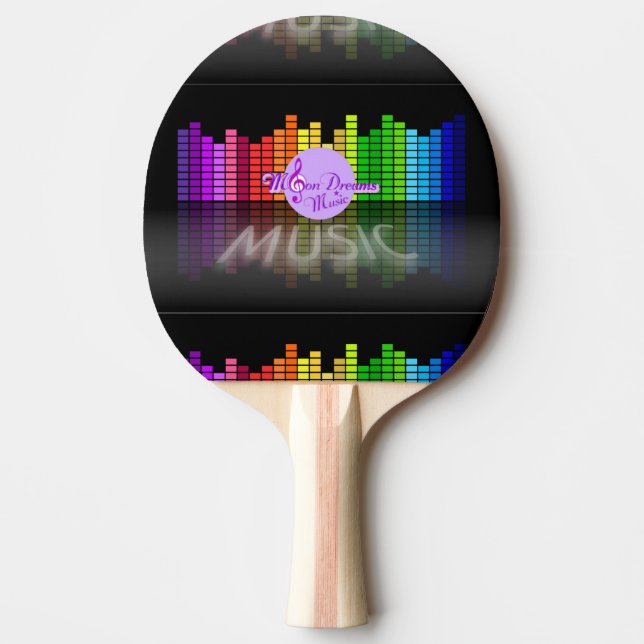 MoonDreams Music Equalizer Ping Pong Paddle (Front)