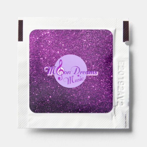 MoonDreams Music Logo Purple Faux Glitter Hand Sanitizer Packet