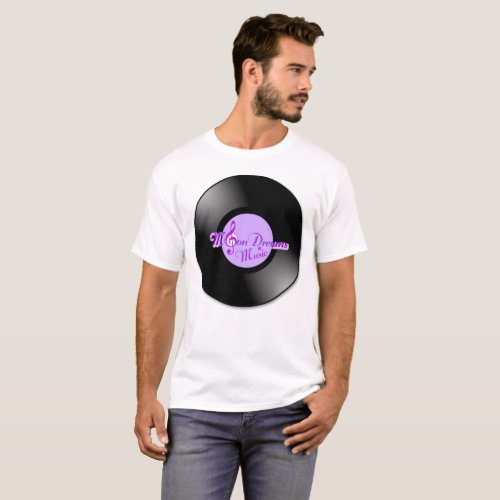 MoonDreams Music Logo Record T_Shirt