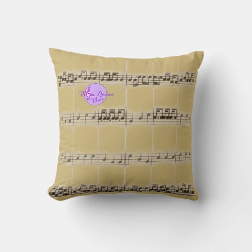 MoonDreams Music Mix  Match Throw Pillow