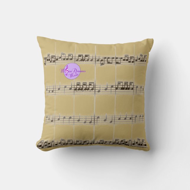 MoonDreams Music Mix & Match Throw Pillow (Front)