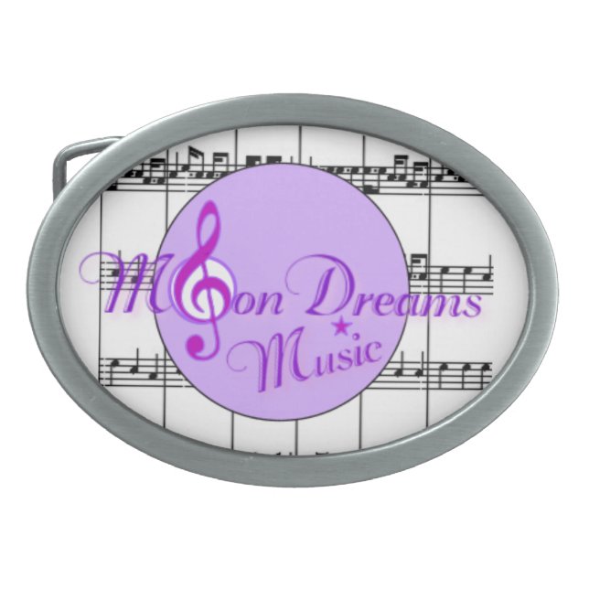 MoonDreams Music Oval Belt Buckle (Front)