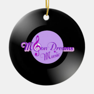 MoonDreams Music Record Circle Ornament