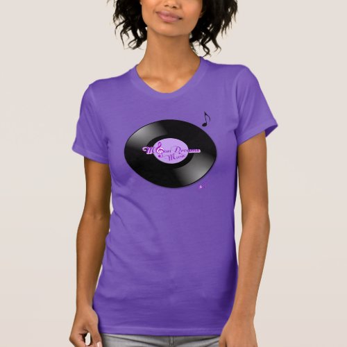 MoonDreams Music Record Purple Fine Jersey T_Shirt